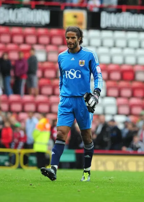 Framed Print : David James Heroic Performance: Bristol City vs. Brighton, Championship Match at Ashton Gate Stadium - September 10, 2011