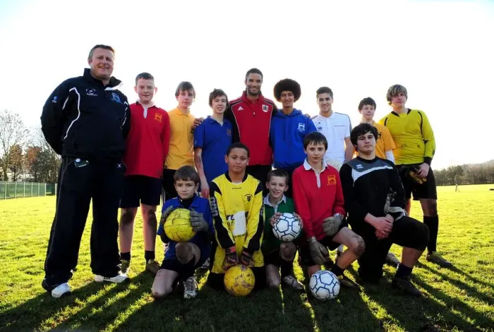 Framed Print : David James Visits Ashton Park School with Bristol City FC: A Memorable Day for Young Football Fans (Season 10-11) Framed Print : David James Visits Ashton Park School with Bristol City FC: A Memorable Day for Young Football Fans (Season 10-11)