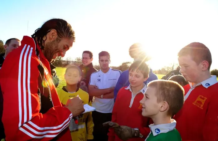 Framed Print : David James Visits Ashton Park School with Bristol City FC: A Memorable Day for Young Fans (Season 10-11) Framed Print : David James Visits Ashton Park School with Bristol City FC: A Memorable Day for Young Fans (Season 10-11)