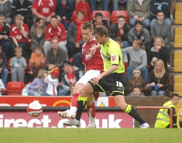 David Noble in Action: Bristol City vs Sheffield United