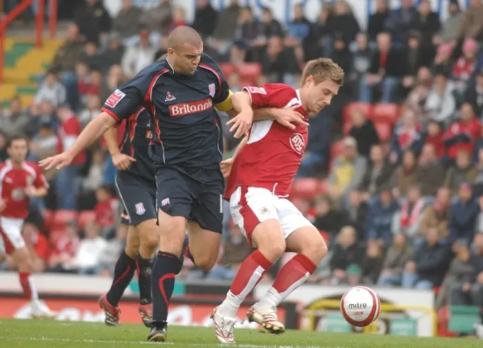Framed Print : David Noble in Action: Bristol City vs Stoke City