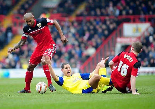 Davies vs Lines: Intense Moment in Bristol City vs Sheffield Wednesday Match