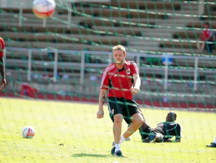 Framed Print : Dean Gerken: Intense Training with Bristol City FC