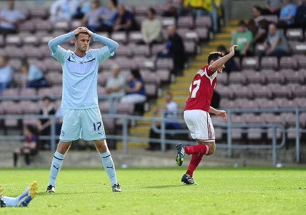 Dejected Billy Daniels of Coventry City After Conceding Goal vs. Bristol City (August 11, 2013)