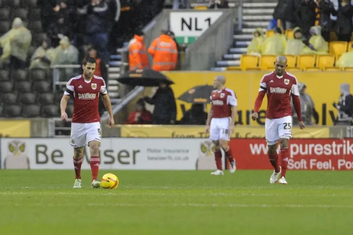 Framed Print : Dejected Duo: Sam Baldock and Marvin Elliott of Bristol City After Loss at Molineux Framed Print : Dejected Duo: Sam Baldock and Marvin Elliott of Bristol City After Loss at Molineux