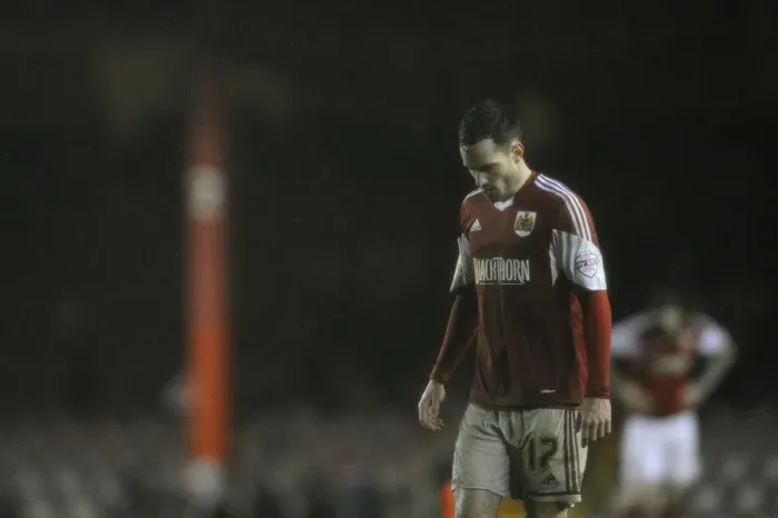 Framed Print : Dejected Greg Cunningham of Bristol City After Loss to Coventry City