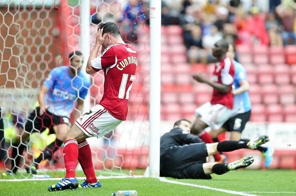 Dejected Greg Cunningham Misses Target: Bristol City vs. Bradford City, 2013