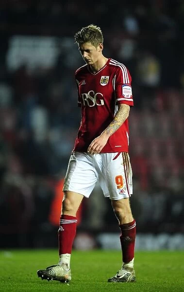 Dejected Jon Stead of Bristol City After Loss to Cardiff City