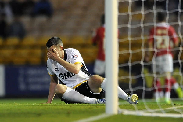 Dejected Port Vale Defender Richard Duffy After 0-3 Loss to Bristol City