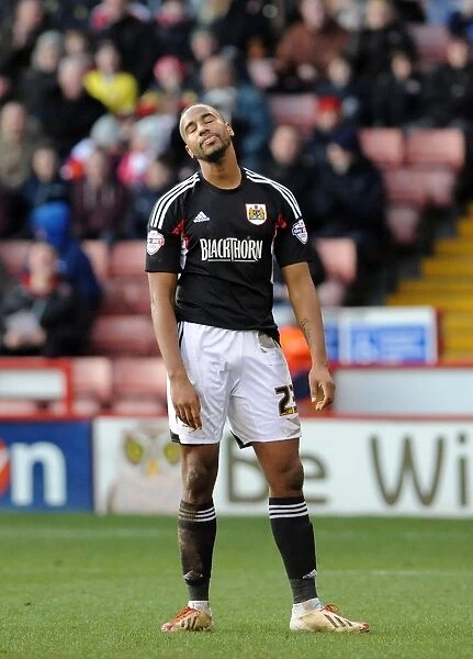 Dejected Tyrone Barnett of Bristol City After 3-0 Defeat to Sheffield United
