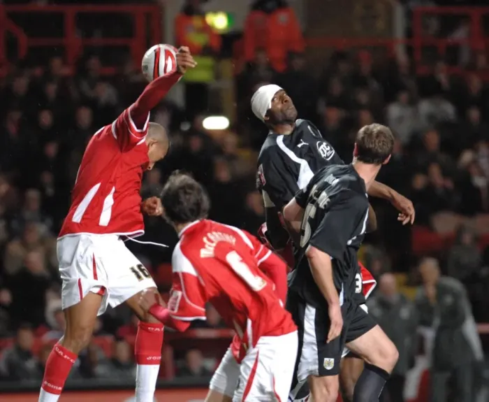 Framed Print : Dele Adebola in Action for Bristol City Against Charlton Athletic