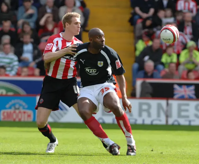 Framed Print : Dele Adebola in Action: Sheffield United vs. Bristol City Framed Print : Dele Adebola in Action: Sheffield United vs. Bristol City