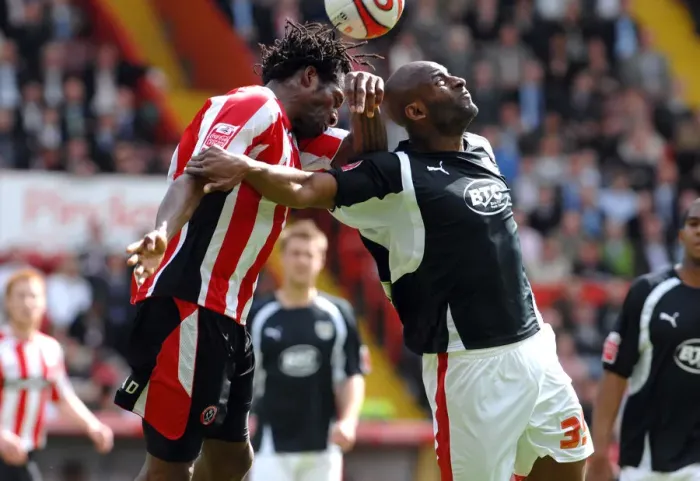 Framed Print : Dele Adebola in Action: Sheffield United vs. Bristol City Framed Print : Dele Adebola in Action: Sheffield United vs. Bristol City