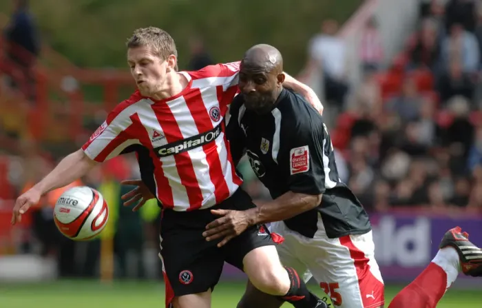 Framed Print : Dele Adebola in Action: Sheffield United vs. Bristol City Framed Print : Dele Adebola in Action: Sheffield United vs. Bristol City