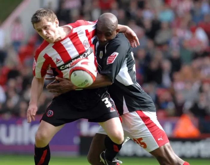 Framed Print : Dele Adebola in Action: Sheffield United vs. Bristol City Framed Print : Dele Adebola in Action: Sheffield United vs. Bristol City