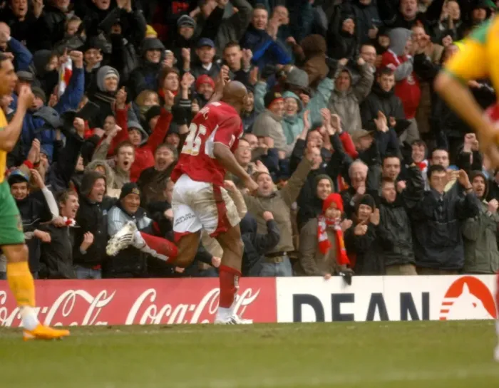 Framed Print : Dele Adebola Celebration Framed Print : Dele Adebola Celebration