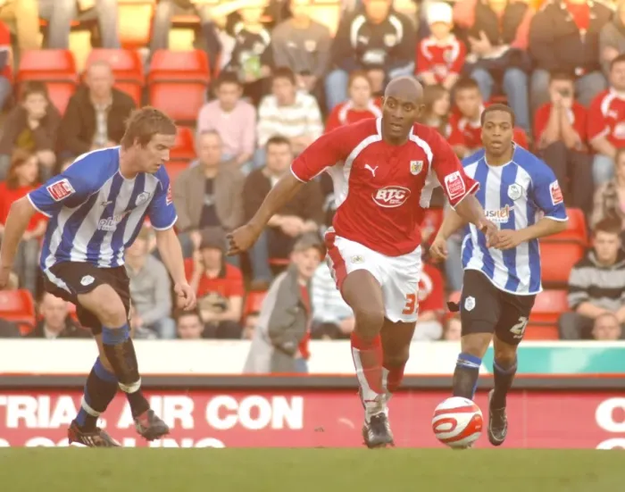 Framed Print : Dele Adebola's Game-Winning Goal for Bristol City Against Sheffield Wednesday