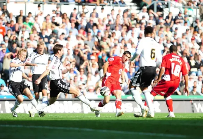 Framed Print : Derby County vs. Bristol City: A Football Rivalry - Season 09-10