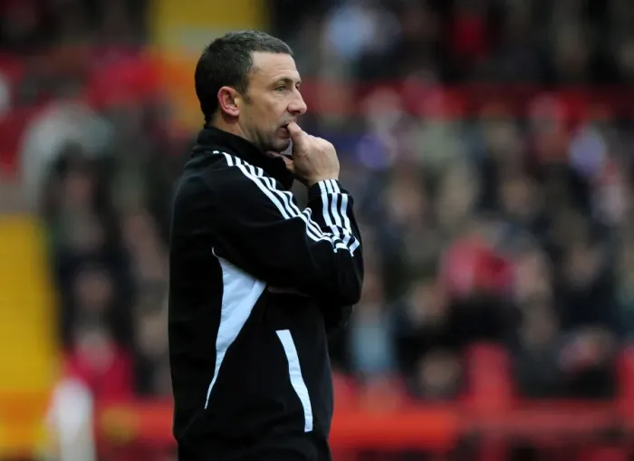 Framed Print : Derek McInnes in Action: Bristol City vs Southampton