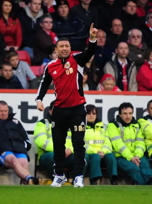 Framed Print : Derek McInnes in Action: Intense Moments on the Touchline during Nottingham Forest vs. Bristol City Football Match, 7th April 2012 Framed Print : Derek McInnes in Action: Intense Moments on the Touchline during Nottingham Forest vs. Bristol City Football Match, 7th April 2012