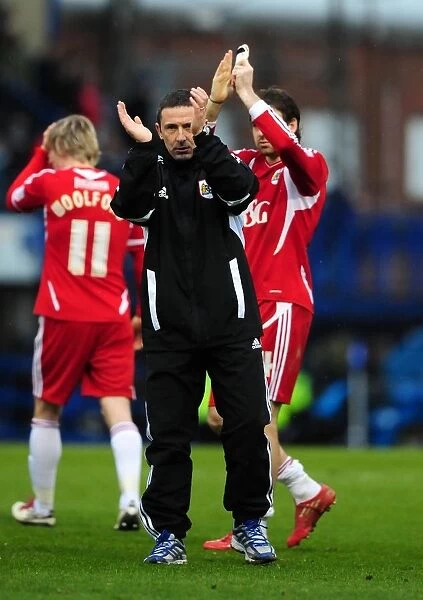 Derek McInnes Appreciates Bristol City Fans at Portsmouth Game, 17th March 2012