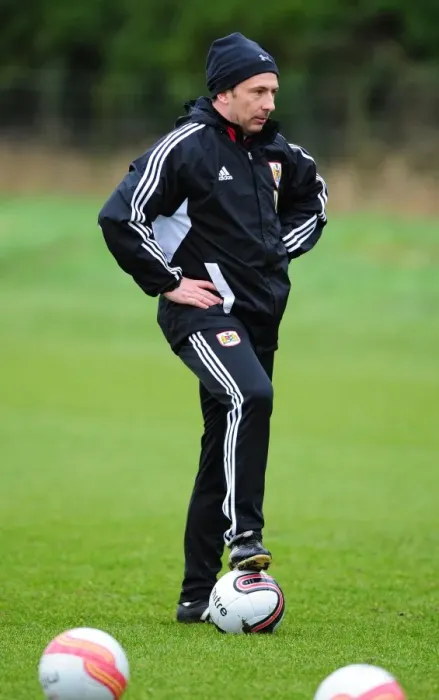 Framed Print : Derek McInnes: Bristol City Manager Preparing for Training at Memorial Stadium