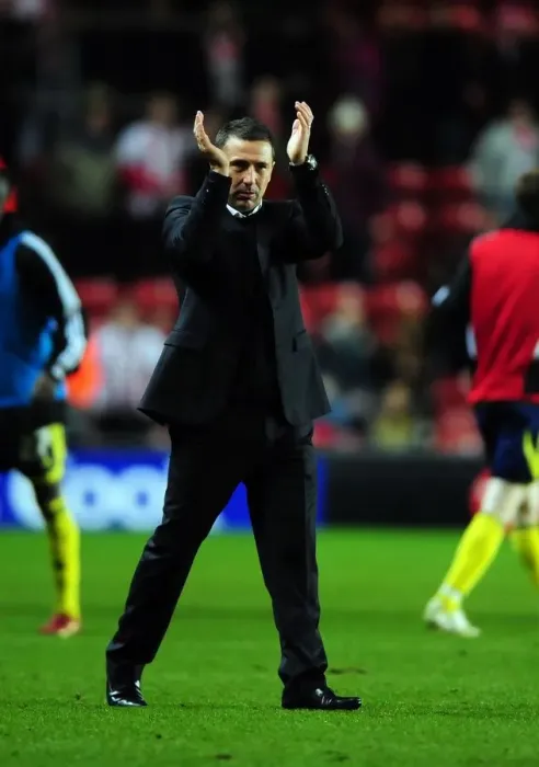 Framed Print : Derek McInnes of Bristol City Thanks Fans after Southampton Match, December 2011 - Championship Football Framed Print : Derek McInnes of Bristol City Thanks Fans after Southampton Match, December 2011 - Championship Football