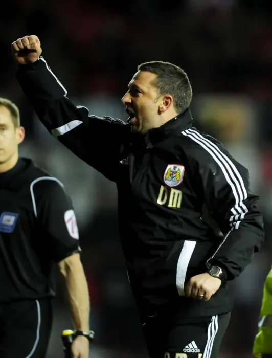 Framed Print : Derek McInnes Celebrates Bristol City's Win Against Leicester City, March 2012 Framed Print : Derek McInnes Celebrates Bristol City's Win Against Leicester City, March 2012