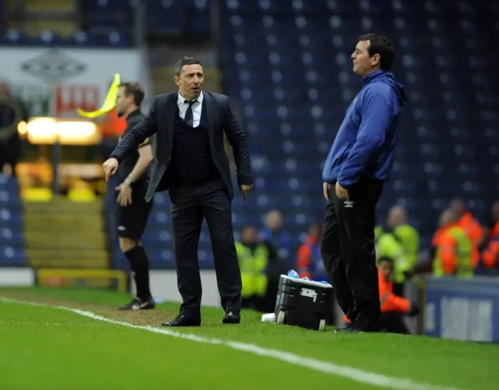 Framed Print : Derek McInnes Disappointed: Bristol City Manager's Reaction to FA Cup Decision at Blackburn Rovers (05-01-2013)