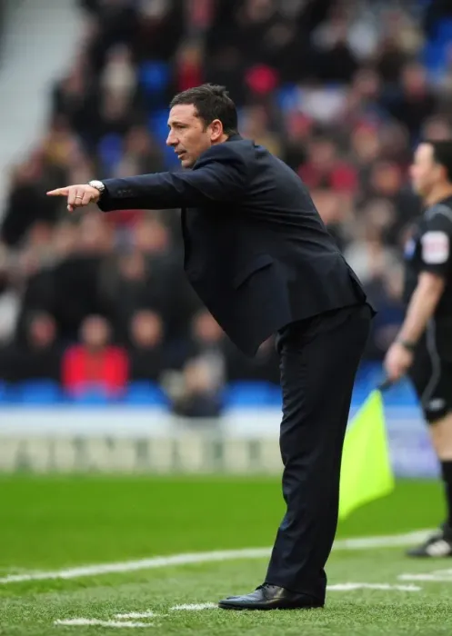 Framed Print : Derek McInnes Guides Bristol City in Championship Clash vs. Brighton - 14 / 01 / 2012