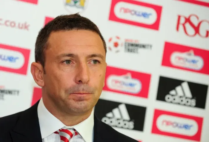 Framed Print : Derek McInnes Holds Inaugural Press Conference as New Bristol City Manager (October 2011, Championship)