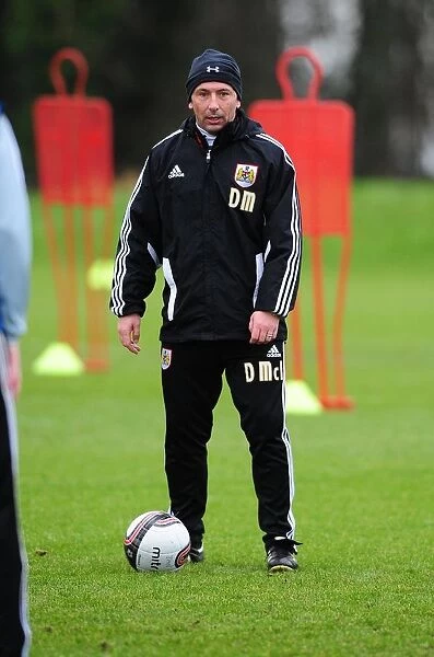 Derek McInnes Leading Bristol City Football Club Training Session at Memorial Stadium, January 2012