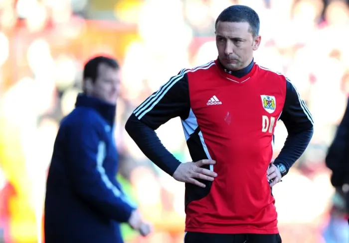 Framed Print : Derek McInnes Leads Bristol City at Ashton Gate Stadium Against Blackpool, 2012 Framed Print : Derek McInnes Leads Bristol City at Ashton Gate Stadium Against Blackpool, 2012