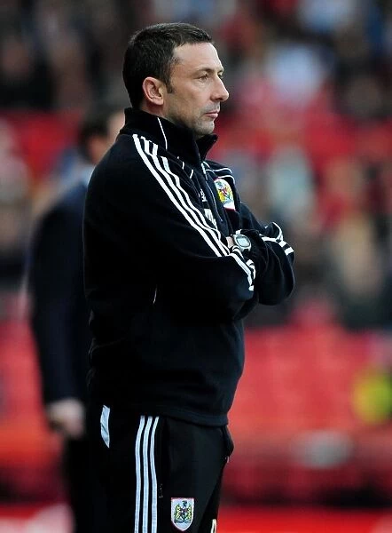 Derek McInnes Leads Bristol City Against Cardiff City at Ashton Gate Stadium, March 10, 2012