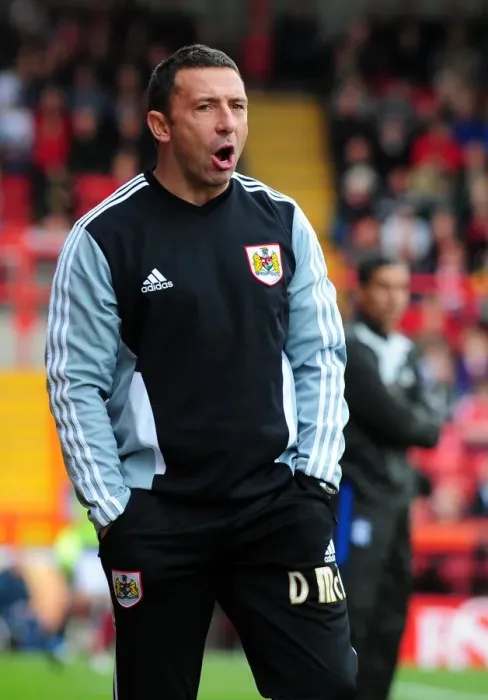 Framed Print : Derek McInnes Leads Bristol City in Championship Clash against Birmingham City at Ashton Gate Stadium - 23 / 10 / 2011