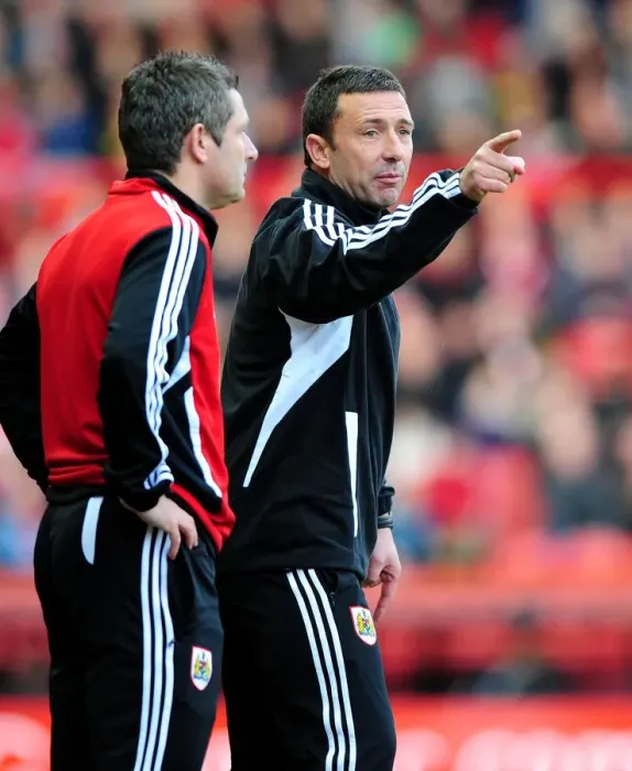 Framed Print : Derek McInnes Leads Bristol City in Championship Clash Against Burnley at Ashton Gate Stadium - 05 / 11 / 2011 Framed Print : Derek McInnes Leads Bristol City in Championship Clash Against Burnley at Ashton Gate Stadium - 05 / 11 / 2011