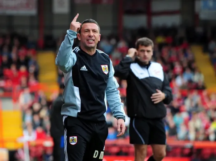 Framed Print : Derek McInnes Leads Bristol City in Championship Match against Birmingham City at Ashton Gate Stadium - 23 / 10 / 2011 Framed Print : Derek McInnes Leads Bristol City in Championship Match against Birmingham City at Ashton Gate Stadium - 23 / 10 / 2011