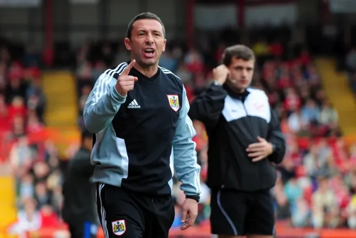 Framed Print : Derek McInnes Leads Bristol City in Championship Match against Birmingham City at Ashton Gate Stadium (October 23, 2011) Framed Print : Derek McInnes Leads Bristol City in Championship Match against Birmingham City at Ashton Gate Stadium (October 23, 2011)