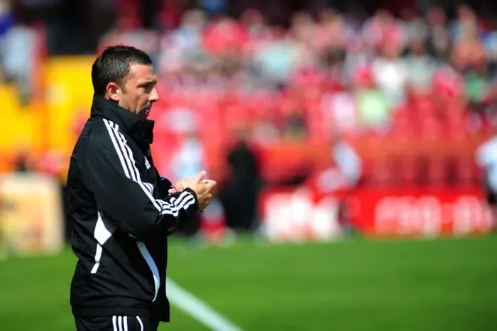 Framed Print : Derek McInnes Leads Bristol City in Championship Showdown against Cardiff City at Ashton Gate Stadium, 2012 Framed Print : Derek McInnes Leads Bristol City in Championship Showdown against Cardiff City at Ashton Gate Stadium, 2012