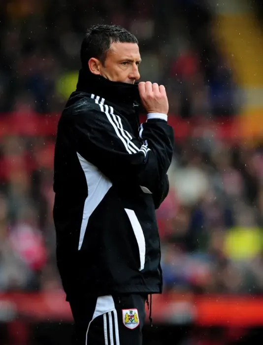 Framed Print : Derek McInnes Leads Bristol City Against Coventry City at Ashton Gate Stadium, April 2012 - Football Match Framed Print : Derek McInnes Leads Bristol City Against Coventry City at Ashton Gate Stadium, April 2012 - Football Match