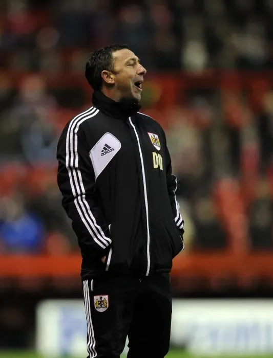 Framed Print : Derek McInnes Leads Bristol City Against Leicester City in Championship Match, January 2013