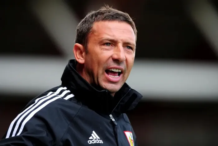 Framed Print : Derek McInnes Leads Bristol City in Louis Carey's Testimonial Match, 2012 (Football Manager at Ashton Gate Stadium)