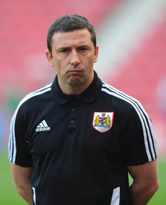 Framed Print : Derek McInnes Leads Bristol City at Riverside Stadium, March 2012 - Football Manager in Action