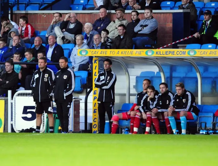 Framed Print : Derek McInnes Observes from the Sidelines: Kilmarnock vs. Bristol City Pre-Season Friendly, 2012 Framed Print : Derek McInnes Observes from the Sidelines: Kilmarnock vs. Bristol City Pre-Season Friendly, 2012