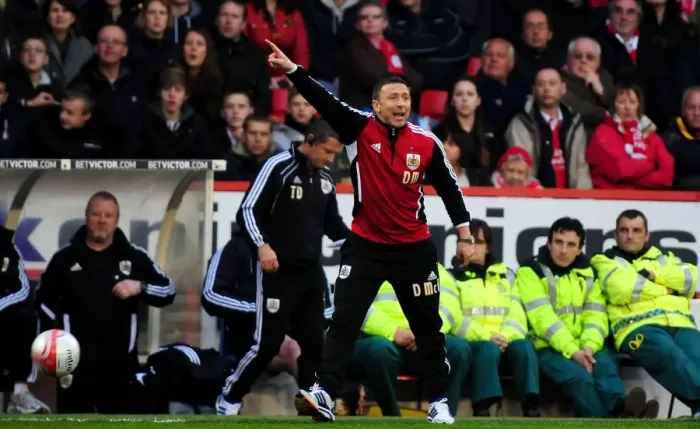 Framed Print : Derek McInnes: Passionate Bristol City Manager in Action at The City Ground, Nottingham Forest vs Bristol City, 07-04-2012 Framed Print : Derek McInnes: Passionate Bristol City Manager in Action at The City Ground, Nottingham Forest vs Bristol City, 07-04-2012