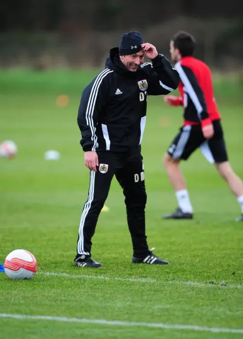 Framed Print : Derek McInnes Training with Bristol City FC, January 2012 Framed Print : Derek McInnes Training with Bristol City FC, January 2012
