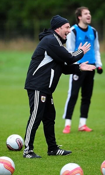 Derek McInnes Training at Memorial Stadium - Bristol City Manager in Action