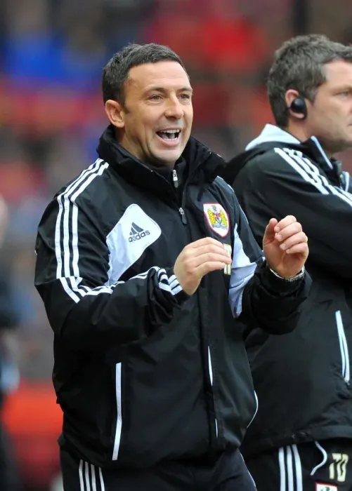 Framed Print : Derek McInnes's Exultant Moment: Bristol City's Championship Victory Over Peterborough United (29 / 12 / 2012) Framed Print : Derek McInnes's Exultant Moment: Bristol City's Championship Victory Over Peterborough United (29 / 12 / 2012)