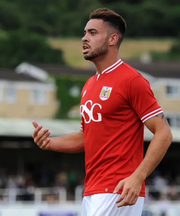 Framed Print : Derrick Williams in Action: Bristol City's Pre-Season Victory over Bath City at Twerton Park, 2015 Framed Print : Derrick Williams in Action: Bristol City's Pre-Season Victory over Bath City at Twerton Park, 2015