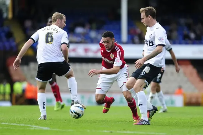 Framed Print : Derrick Williams Breaks Through: Port Vale vs. Bristol City, 2013
